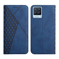 Coque Portefeuille Livre Cuir Etui Clapet Y02X pour Realme 8 4G Bleu