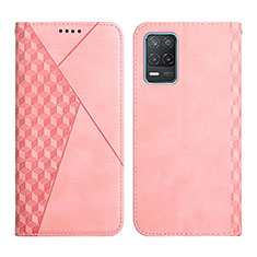 Coque Portefeuille Livre Cuir Etui Clapet Y02X pour Realme 8 5G Or Rose