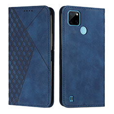 Coque Portefeuille Livre Cuir Etui Clapet Y02X pour Realme C21Y Bleu