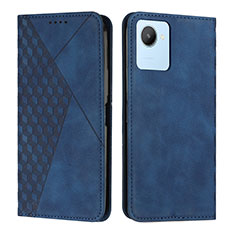 Coque Portefeuille Livre Cuir Etui Clapet Y02X pour Realme C30 Bleu