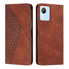 Coque Portefeuille Livre Cuir Etui Clapet Y02X pour Realme C30 Marron