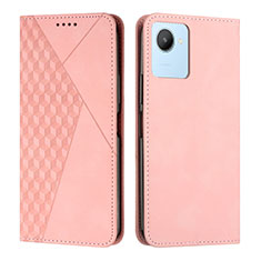 Coque Portefeuille Livre Cuir Etui Clapet Y02X pour Realme C30s Or Rose