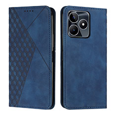 Coque Portefeuille Livre Cuir Etui Clapet Y02X pour Realme C51 Bleu