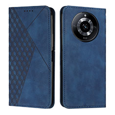 Coque Portefeuille Livre Cuir Etui Clapet Y02X pour Realme Narzo 60 Pro 5G Bleu