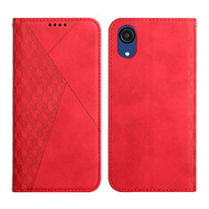 Coque Portefeuille Livre Cuir Etui Clapet Y02X pour Samsung Galaxy A03 Core Rouge