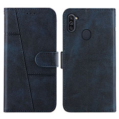 Coque Portefeuille Livre Cuir Etui Clapet Y02X pour Samsung Galaxy A11 Bleu