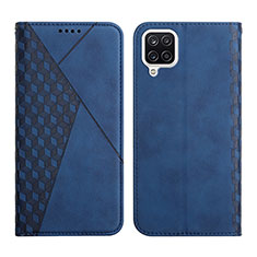 Coque Portefeuille Livre Cuir Etui Clapet Y02X pour Samsung Galaxy A12 Nacho Bleu