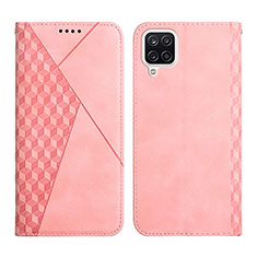 Coque Portefeuille Livre Cuir Etui Clapet Y02X pour Samsung Galaxy A12 Nacho Or Rose