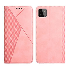 Coque Portefeuille Livre Cuir Etui Clapet Y02X pour Samsung Galaxy A22 5G Or Rose