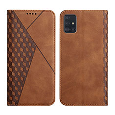 Coque Portefeuille Livre Cuir Etui Clapet Y02X pour Samsung Galaxy A71 5G Marron