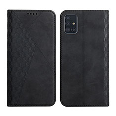 Coque Portefeuille Livre Cuir Etui Clapet Y02X pour Samsung Galaxy A71 5G Noir
