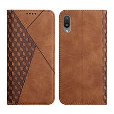 Coque Portefeuille Livre Cuir Etui Clapet Y02X pour Samsung Galaxy M02 Marron