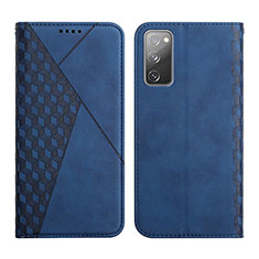 Coque Portefeuille Livre Cuir Etui Clapet Y02X pour Samsung Galaxy S20 FE (2022) 5G Bleu