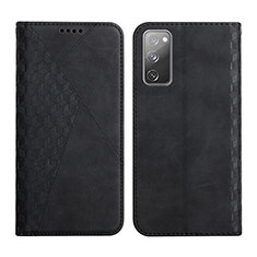 Coque Portefeuille Livre Cuir Etui Clapet Y02X pour Samsung Galaxy S20 FE (2022) 5G Noir
