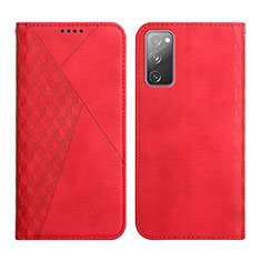 Coque Portefeuille Livre Cuir Etui Clapet Y02X pour Samsung Galaxy S20 FE 4G Rouge