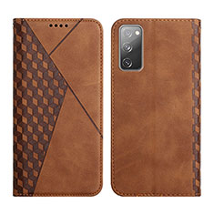 Coque Portefeuille Livre Cuir Etui Clapet Y02X pour Samsung Galaxy S20 FE 5G Marron