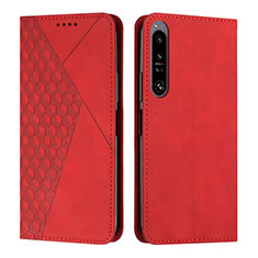 Coque Portefeuille Livre Cuir Etui Clapet Y02X pour Sony Xperia 1 IV SO-51C Rouge