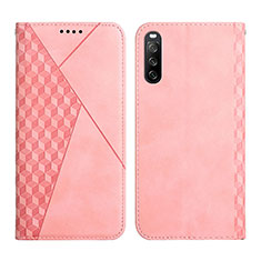 Coque Portefeuille Livre Cuir Etui Clapet Y02X pour Sony Xperia 10 III Lite Or Rose