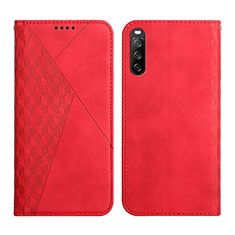 Coque Portefeuille Livre Cuir Etui Clapet Y02X pour Sony Xperia 10 III Lite Rouge