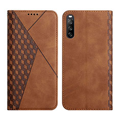 Coque Portefeuille Livre Cuir Etui Clapet Y02X pour Sony Xperia 10 III SO-52B Marron