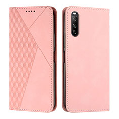 Coque Portefeuille Livre Cuir Etui Clapet Y02X pour Sony Xperia 10 V Or Rose