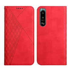 Coque Portefeuille Livre Cuir Etui Clapet Y02X pour Sony Xperia 5 III Rouge