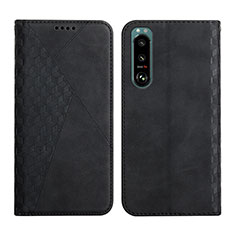 Coque Portefeuille Livre Cuir Etui Clapet Y02X pour Sony Xperia 5 III SO-53B Noir