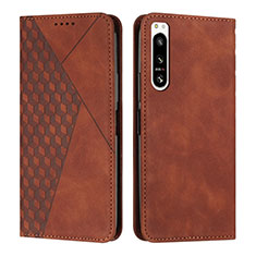 Coque Portefeuille Livre Cuir Etui Clapet Y02X pour Sony Xperia 5 IV Marron