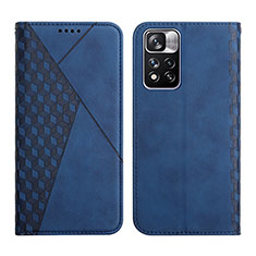 Coque Portefeuille Livre Cuir Etui Clapet Y02X pour Xiaomi Mi 11i 5G (2022) Bleu