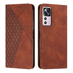 Coque Portefeuille Livre Cuir Etui Clapet Y02X pour Xiaomi Mi 12T 5G Marron