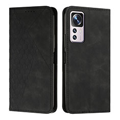 Coque Portefeuille Livre Cuir Etui Clapet Y02X pour Xiaomi Mi 12T 5G Noir