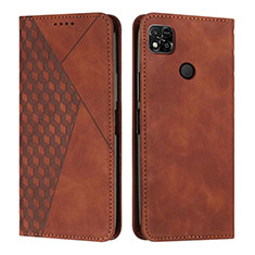 Coque Portefeuille Livre Cuir Etui Clapet Y02X pour Xiaomi POCO C3 Marron