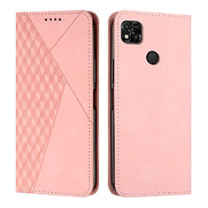 Coque Portefeuille Livre Cuir Etui Clapet Y02X pour Xiaomi POCO C3 Or Rose