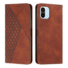 Coque Portefeuille Livre Cuir Etui Clapet Y02X pour Xiaomi Poco C50 Marron