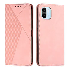 Coque Portefeuille Livre Cuir Etui Clapet Y02X pour Xiaomi Poco C51 Or Rose