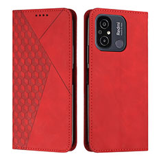Coque Portefeuille Livre Cuir Etui Clapet Y02X pour Xiaomi Poco C55 Rouge