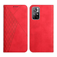 Coque Portefeuille Livre Cuir Etui Clapet Y02X pour Xiaomi Poco M4 Pro 5G Rouge