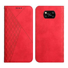 Coque Portefeuille Livre Cuir Etui Clapet Y02X pour Xiaomi Poco X3 Pro Rouge