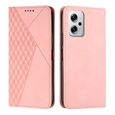 Coque Portefeuille Livre Cuir Etui Clapet Y02X pour Xiaomi Poco X4 GT 5G Or Rose