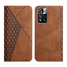 Coque Portefeuille Livre Cuir Etui Clapet Y02X pour Xiaomi Poco X4 NFC Marron