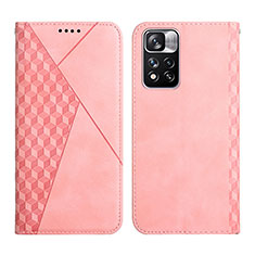 Coque Portefeuille Livre Cuir Etui Clapet Y02X pour Xiaomi Poco X4 NFC Or Rose