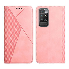 Coque Portefeuille Livre Cuir Etui Clapet Y02X pour Xiaomi Redmi 10 4G Or Rose