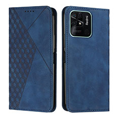 Coque Portefeuille Livre Cuir Etui Clapet Y02X pour Xiaomi Redmi 10 India Bleu