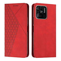 Coque Portefeuille Livre Cuir Etui Clapet Y02X pour Xiaomi Redmi 10 India Rouge