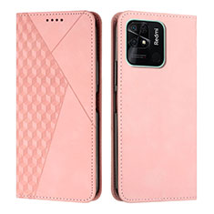 Coque Portefeuille Livre Cuir Etui Clapet Y02X pour Xiaomi Redmi 10 Power Or Rose