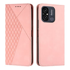 Coque Portefeuille Livre Cuir Etui Clapet Y02X pour Xiaomi Redmi 12C 4G Or Rose