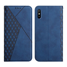 Coque Portefeuille Livre Cuir Etui Clapet Y02X pour Xiaomi Redmi 9A Bleu