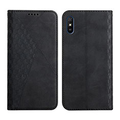 Coque Portefeuille Livre Cuir Etui Clapet Y02X pour Xiaomi Redmi 9A Noir