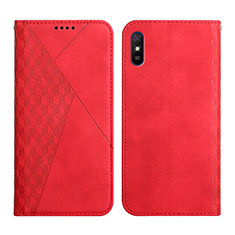 Coque Portefeuille Livre Cuir Etui Clapet Y02X pour Xiaomi Redmi 9A Rouge