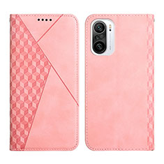 Coque Portefeuille Livre Cuir Etui Clapet Y02X pour Xiaomi Redmi K40 5G Or Rose